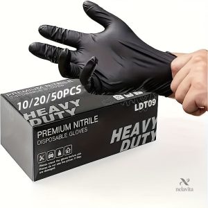 Gants jetables résistants, sans poudre et étanches - lot de 10