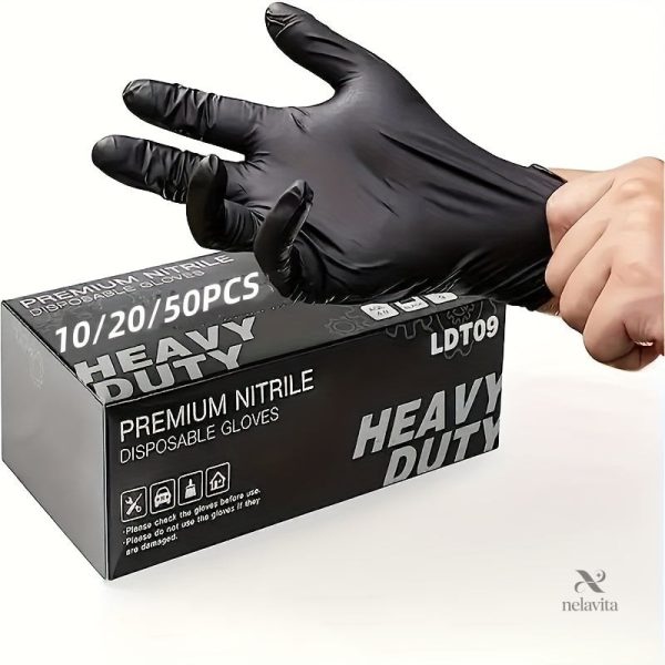 Gants jetables résistants, sans poudre et étanches - lot de 10