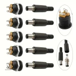 Lot de 10 connecteurs DC 5.5x2.1 mm pour alimentation LED