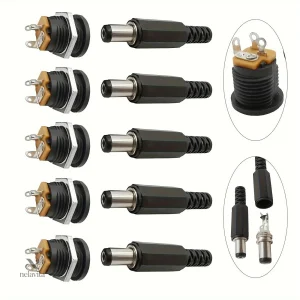 Lot de 10 connecteurs DC 5.5x2.1 mm pour alimentation LED