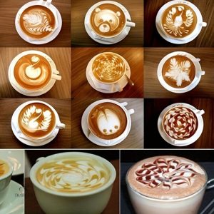 Pochoirs Latte Art – Lot de 16 pour décoration café