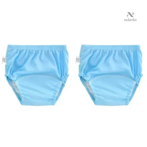 Lot de 2 Couches Lavables Bébé Réutilisables – Culottes d’Apprentissage Étanches en Tissu Imperméable