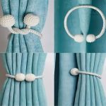 Set de deux accessoires pour rideaux en perles