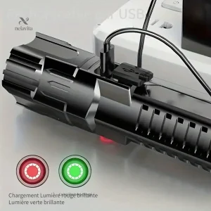 Éclairage puissant et étanche avec batterie intégrée