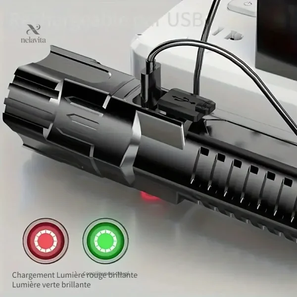 Éclairage puissant et étanche avec batterie intégrée