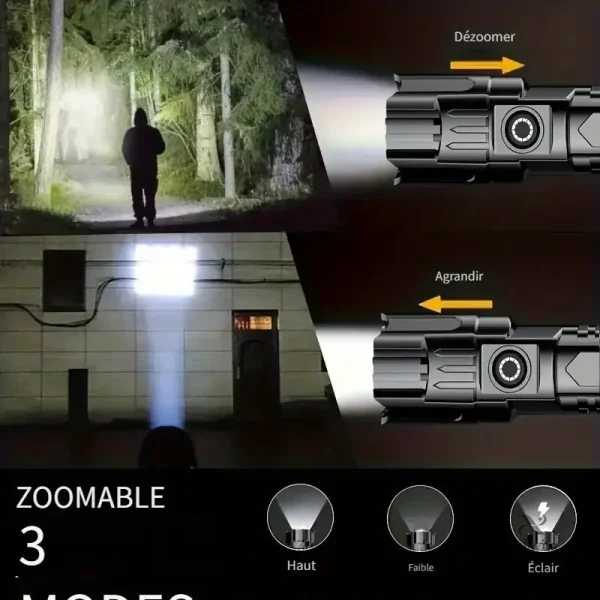 Lot de lampes torches pour camping et activités nocturnes