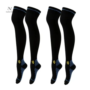Lot de 2 paires de bas de compression femme – Circulation sanguine & confort sportif