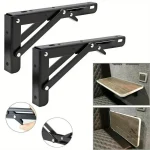 Lot de Supports Muraux pour Table et Étagère Pliables