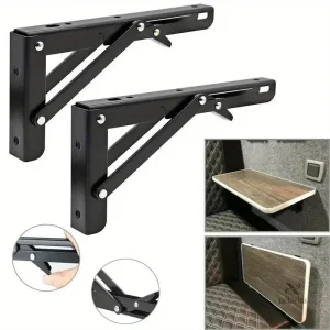 Lot de Supports Muraux pour Table et Étagère Pliables