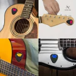 Médiators de guitare en couleurs aléatoires et épaisseurs variées