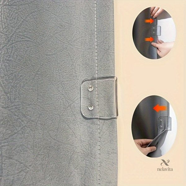 Accessoires de salle de bain : clips rideau de douche, 4 en 1