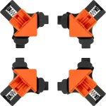 Lot de 4 pinces d'angle à ressort pour menuiserie
