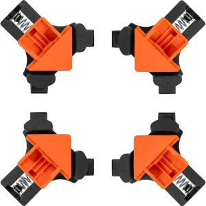 Lot de 4 pinces d'angle à ressort pour menuiserie