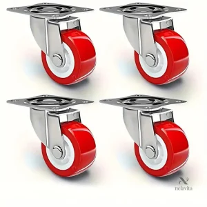 Roulettes pivotantes robustes avec roues en PU pour meubles
