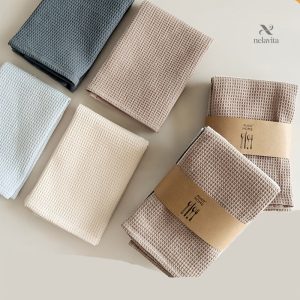 Torchons Nid d'Abeille - Lot de 4 Épais et Absorbants