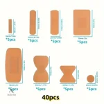 Lot de 40 pansements stériles pour soins médicaux variés
