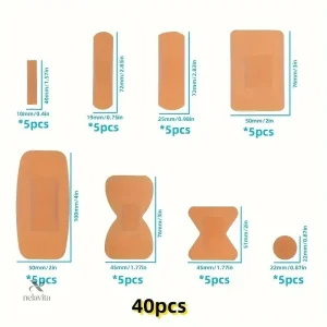 Lot de 40 pansements stériles pour soins médicaux variés