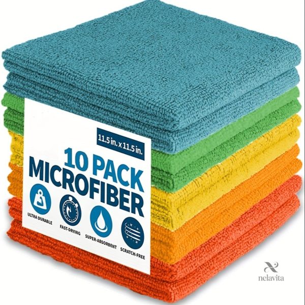 Lot de serviettes microfibre - pratique et coloré