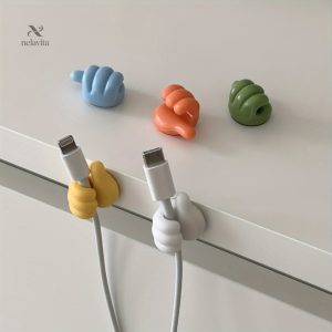 Lot de 5 organisateurs de câbles pour un rangement efficace
