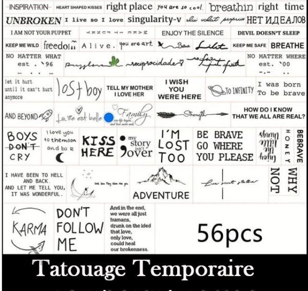 lot-de-56-tatouages-ephemeres-citations-phrases-inspirant-2rksqn-1 Tatouages éphémères avec phrases inspirantes pour le corps