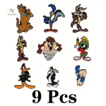 Lot de 9 broches enfant Looney Tunes et Scooby-Doo