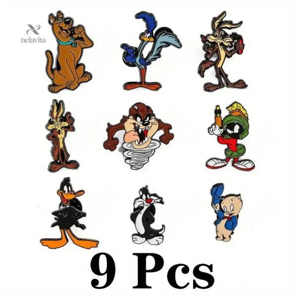 lot-de-9-broches-enfant-dessins-animes-boutons-fantaisie-ts9etl-1 Lot de 9 broches enfant Looney Tunes et Scooby-Doo