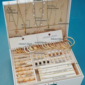 Boucles d'oreilles femme – Créoles, perles et clous dorés