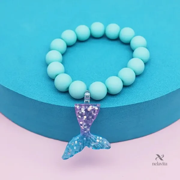 Bracelets fantaisie enfants avec motifs fleurs et coquillages