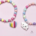 Lot de bracelets arc-en-ciel pour enfants