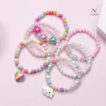 Bijoux enfant nuage coloré en perles