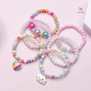 Bijoux enfant nuage coloré en perles