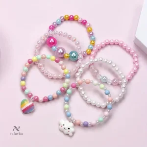 Bracelets fantaisie pour petits : style arc-en-ciel
