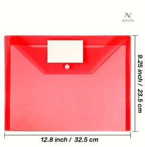 Dossiers transparents A4 à bouton pression pour documents