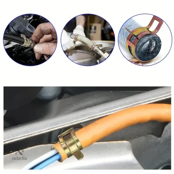 Fixations métalliques adaptées aux raccords de tuyauterie