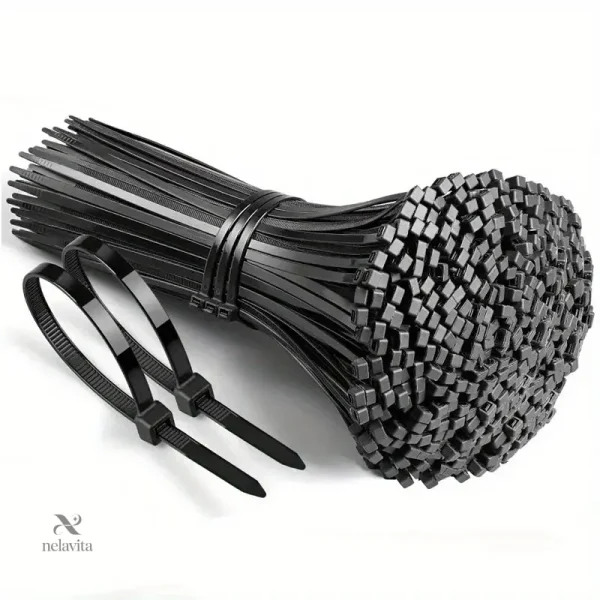 Colliers de serrage plastique noir pour câbles et jardin