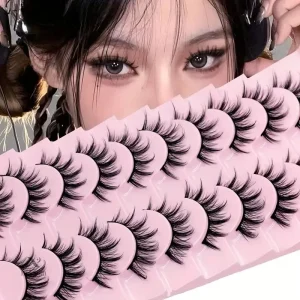 Lot de Faux Cils XXL 10 Paires Effet 3D Glamour
