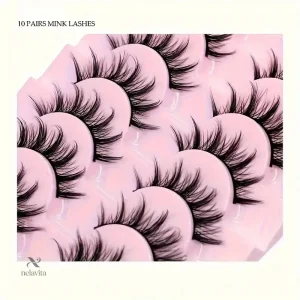 Faux Cils Réutilisables 10 Paires Volume Intense