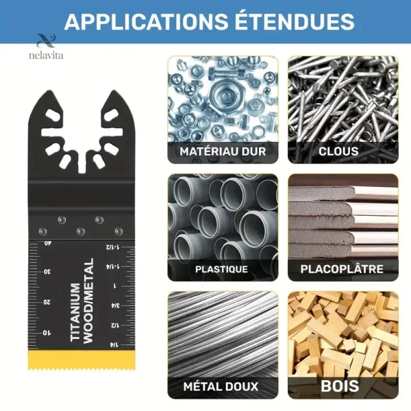Lames de Scie Oscillante Multifonction - Lot de Remplacement