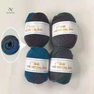 Lot de pelotes de laine multicolore dégradé pour tricot