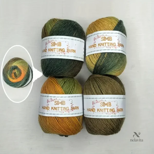 Pelotes de laine dégradée, idéales pour crochet et tricot