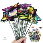 Piquets Papillons Colorés pour décoration de jardin