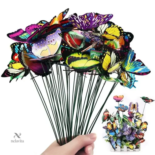 lot-de-piquets-papillons-colores-pour-jardin-decoration-e-stcarj-1 Piquets Papillons Colorés pour décoration de jardin