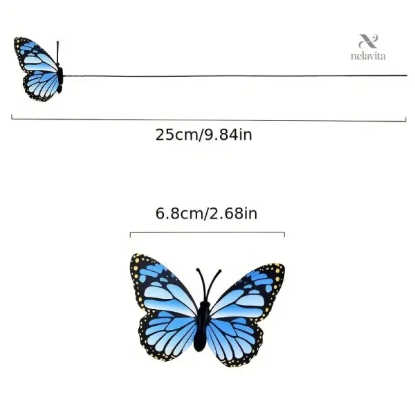 Éléments décoratifs pour jardin avec motifs de papillons colorés