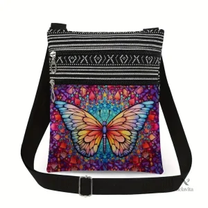 Lot de sacs à main femme Bandoulières bohèmes motifs papillons et arbres colorés