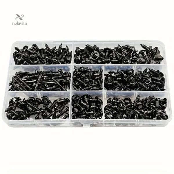 Vis auto-perceuses pour bois et métal, assortiment multi-tailles