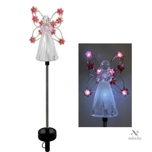 Lumières Solaire Ange pour Jardin – Hommage Lumineux pour Animaux Décédés (Lot de 2)
