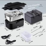 Contenant rechargeable, chauffe-repas 80W avec câble voiture et secteur