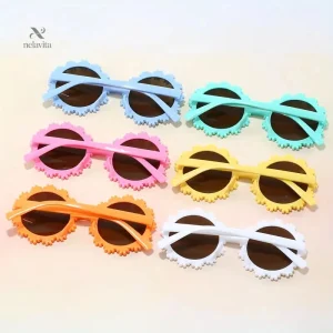 Lunettes rondes colorées pour enfants avec protection UV