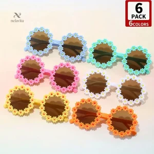 Accessoire stylé pour enfants, lunettes fleuries rétro