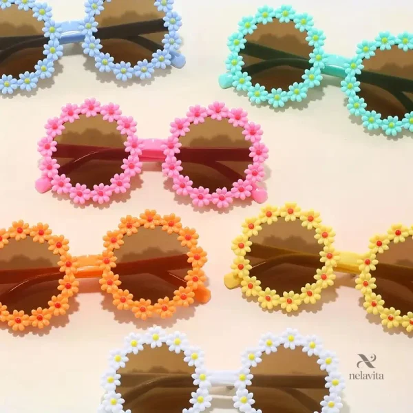 Lunettes de soleil pour enfants avec design floral coloré